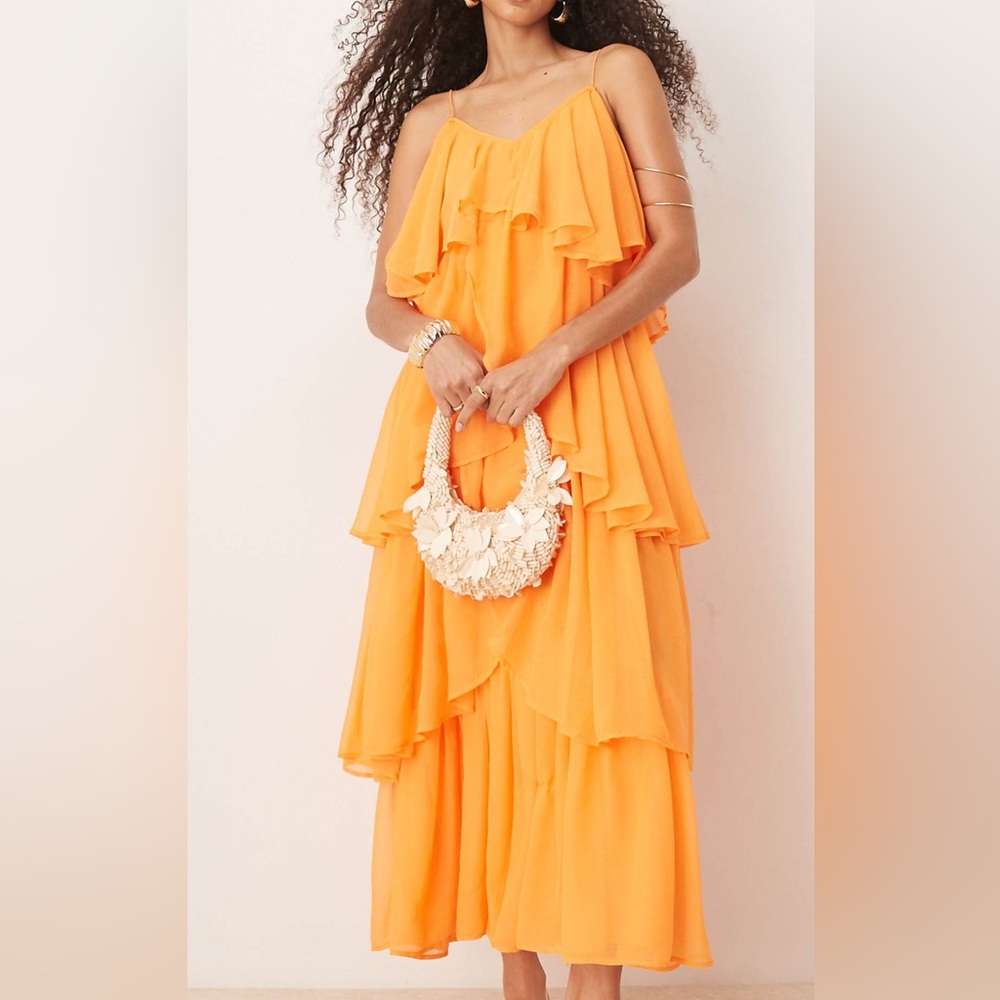 ASOS design tiered cami layered maxi dress! Size 2 NWT!